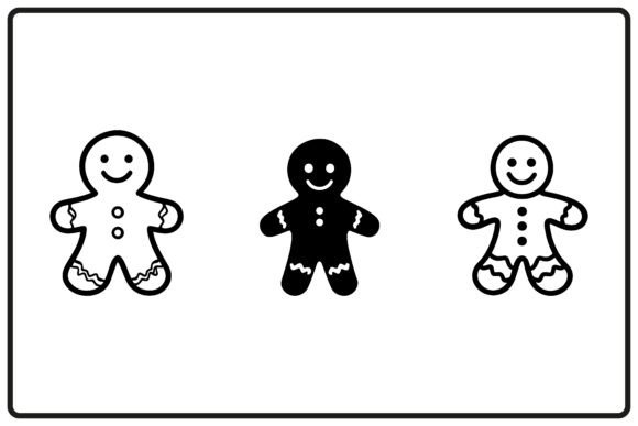 Christmas Gingerbread Man Black, Icon Illustrations Review