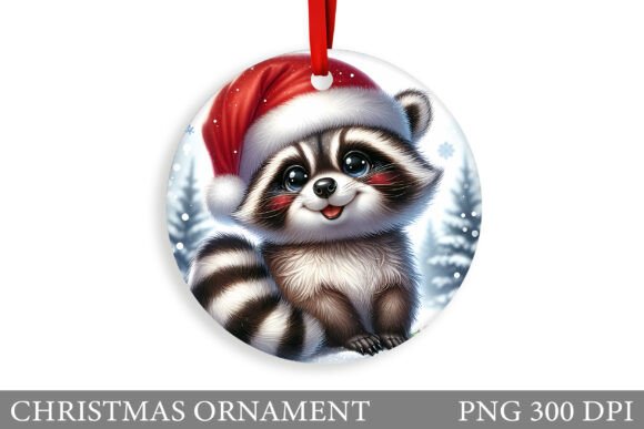 Christmas Raccoon Ornament: Illustrations for Branding