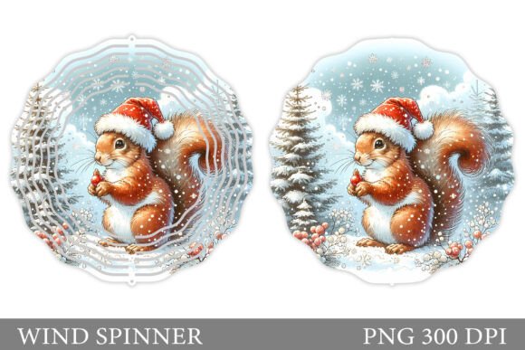 Christmas Squirrel Wind Spinner Design: Illustrations Review