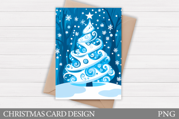 Christmas Tree Card Printable: Illustrations for Blogs
