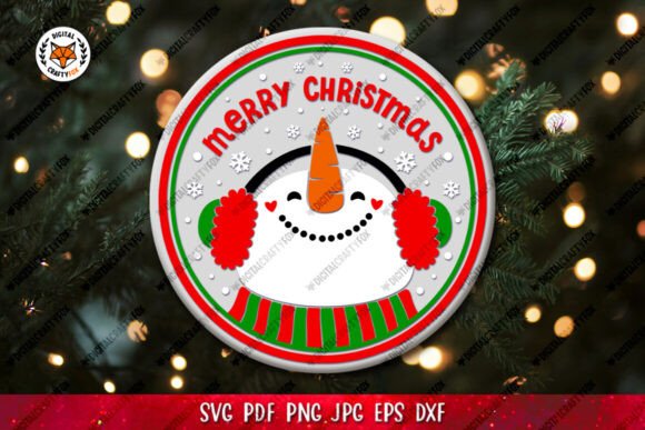 Merry Christmas SVG: Snowman Headphones Illustrations