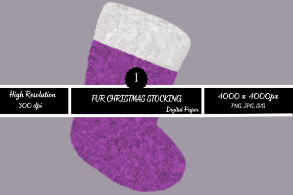 Purple Fur Stocking Illustrations Review