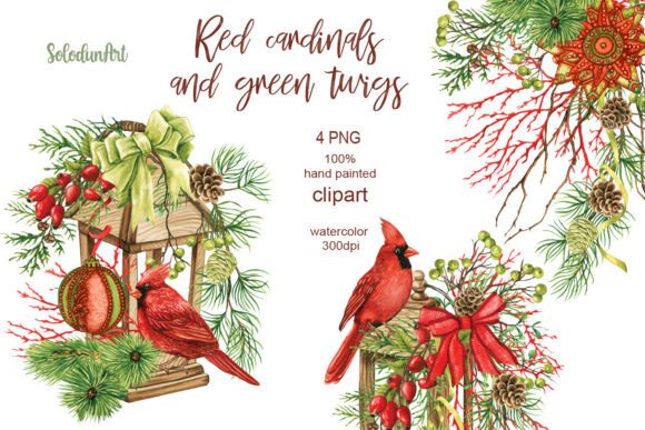 Red Cardinal Illustrations for Crafters