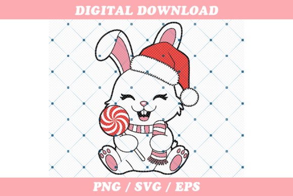 Review: Cute Christmas Bunny with Santa Hat for Holiday Embroidery