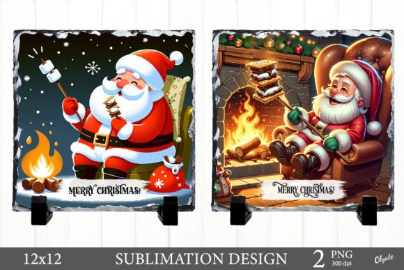 Reviewing Cute Santa Slate PNG for Holiday Embroidery
