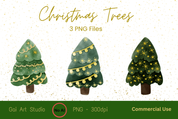 Sparkling Christmas Trees: Illustrations for Sellers