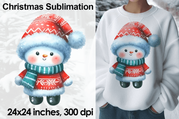 Watercolor Christmas Snowman Sublimation: Illustrations Review
